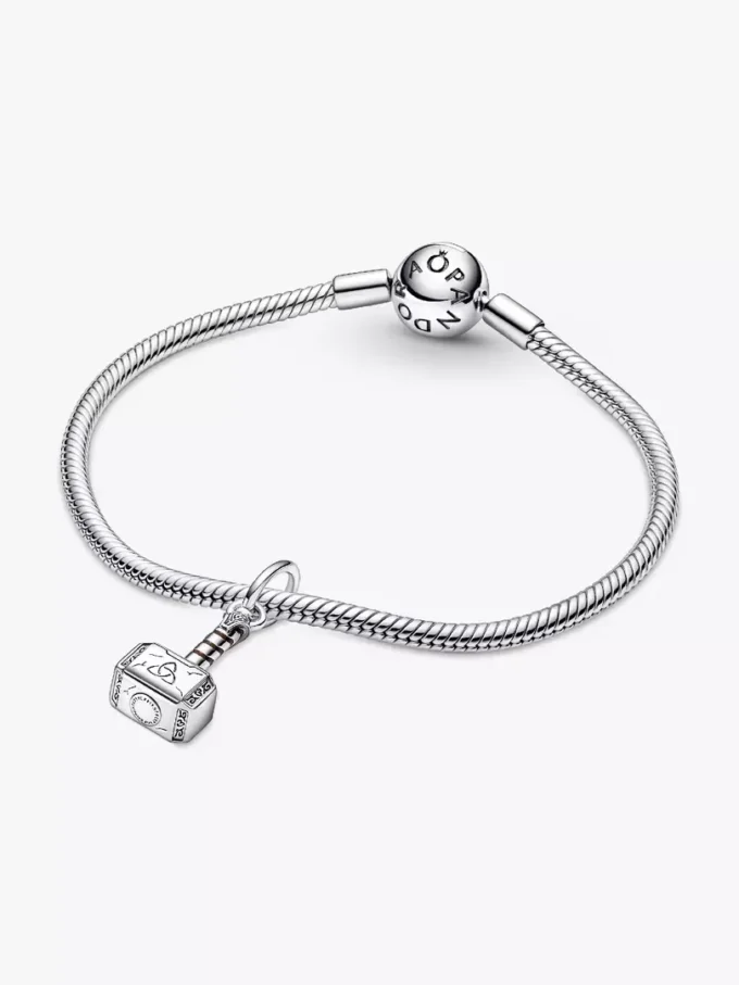Marvel The Avengers Thor’s Hammer Dangle Charm aus Sterlingsilber Marvel The Avengers Thor’s Hammer Dangle Charm aus Sterlingsilber