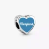 Maryland-Herz-Charm aus Sterlingsilber Maryland-Herz-Charm aus Sterlingsilber