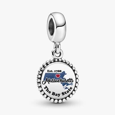 Massachusetts-Karte-Dangle Charm Massachusetts-Karte-Dangle Charm