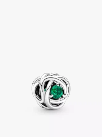 May Green Eternity Circle Charm aus Sterlingsilber