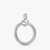 Anhänger-Set „Eternity Circle O Pendant“ mit Geburtsstein für Januar, 3er-Set