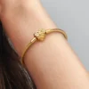 Mein Pandora Daisy Herzverschluss-Snake Chain-Armband 0,009 ct TW, 14-karätige Vergoldung