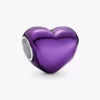 Metallic-lila Herz-Charm aus Sterlingsilber Metallic-lila Herz-Charm aus Sterlingsilber