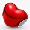 Metallic-rotes Herz-Charm aus Sterlingsilber Metallic-rotes Herz-Charm aus Sterlingsilber