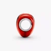 Metallic-rotes Herz-Charm aus Sterlingsilber Metallic-rotes Herz-Charm aus Sterlingsilber