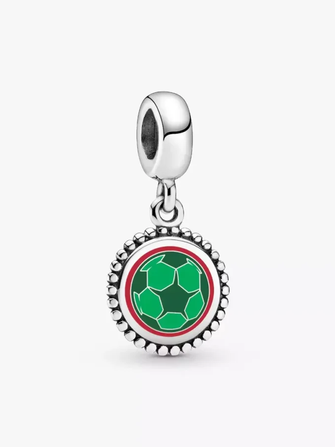 Mexiko-Fußball-Charm aus Sterlingsilber