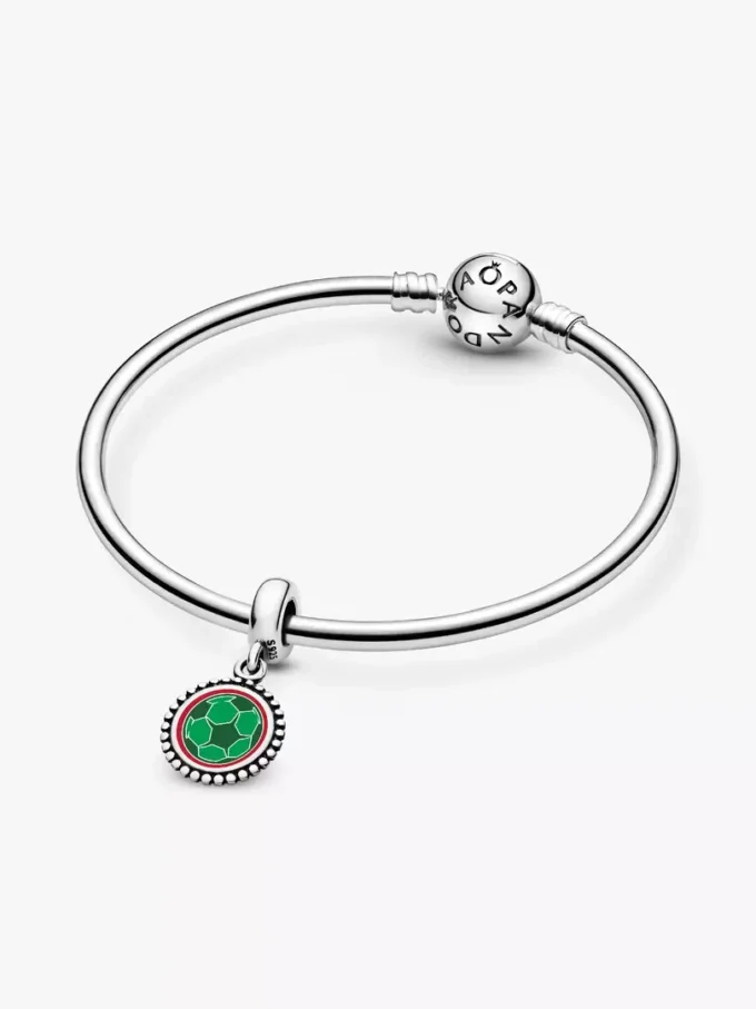 Mexiko-Fußball-Charm aus Sterlingsilber
