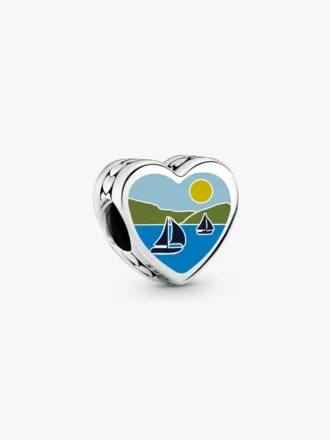 Michigan-Herz-Charm aus Sterlingsilber