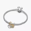 Mickey-Mouse- und Minnie-Mouse-Armband-Set mit teilbaren Dangle Charms, 2er-Set