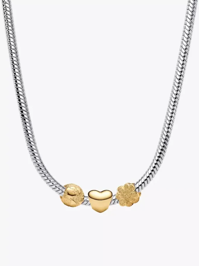 Mini-Charm-Halskette „Golden Journey“, 4er-Set