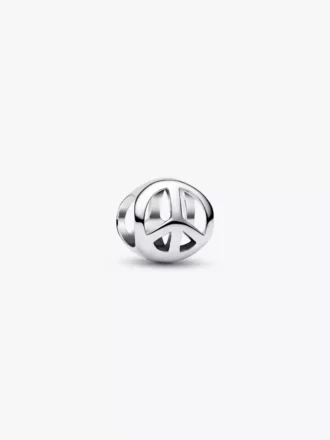 Mini-Charm-Halskette mit Peace-Zeichen, 2er-Set
