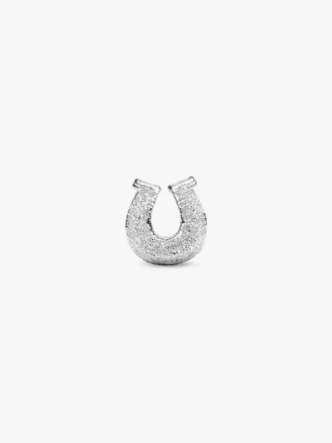 Mini-Charm „Hufeisen“ mit Struktur aus Sterlingsilber Mini-Charm „Hufeisen“ mit Struktur aus Sterlingsilber