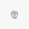 Mini-Charm mit strukturiertem Totenkopf aus Sterlingsilber