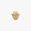 Mini-Charm mit strukturierter Hamsa-Hand, 14-karätig vergoldet
