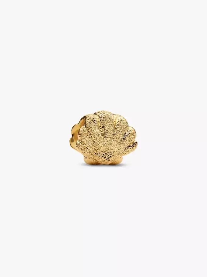 Mini-Charm „Strukturierte Muschel“, 14-karätig vergoldet Mini-Charm „Strukturierte Muschel“, 14-karätig vergoldet