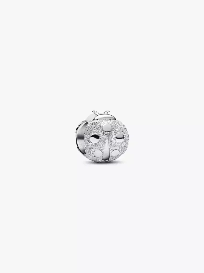Mini-Charm „Strukturierter Marienkäfer“ aus Sterlingsilber Mini-Charm „Strukturierter Marienkäfer“ aus Sterlingsilber
