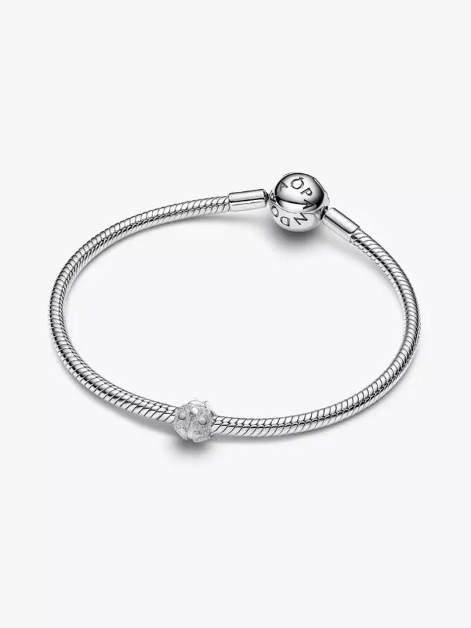 Mini-Charm „Strukturierter Marienkäfer“ aus Sterlingsilber Mini-Charm „Strukturierter Marienkäfer“ aus Sterlingsilber