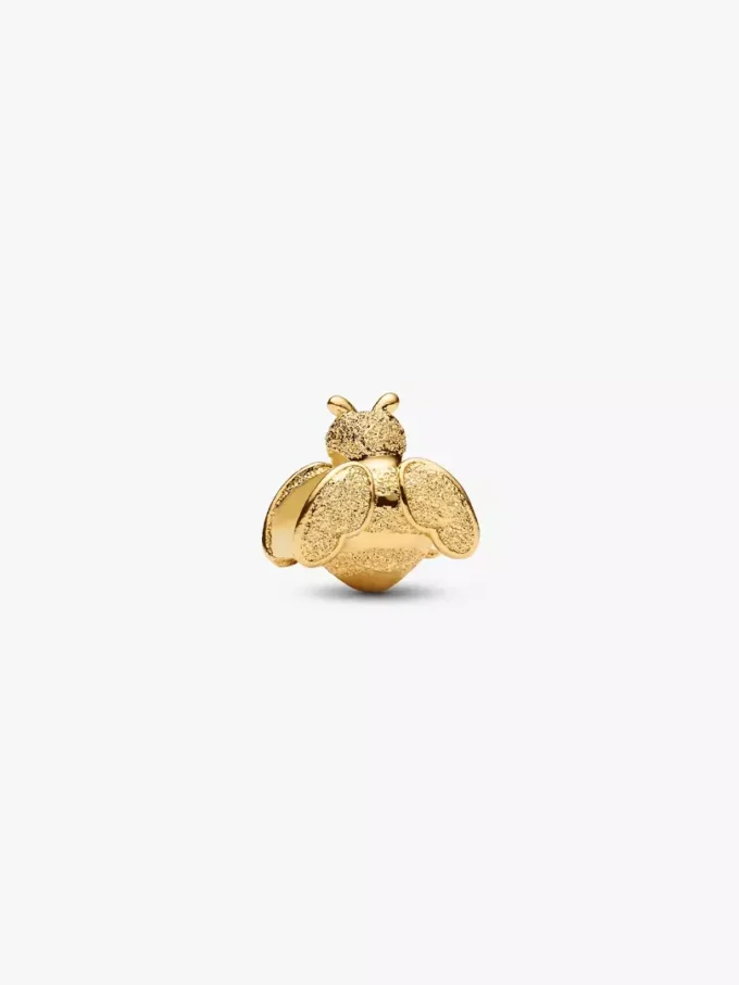 Mini-Charm „Textured Bee“ mit 14-karätiger Vergoldung Mini-Charm „Textured Bee“ mit 14-karätiger Vergoldung