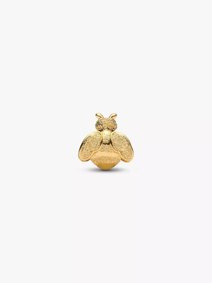 Mini-Charm „Textured Bee“ mit 14-karätiger Vergoldung Mini-Charm „Textured Bee“ mit 14-karätiger Vergoldung