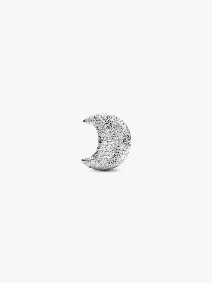 Mini-Charm „Texturierter Mond“ aus Sterlingsilber Mini-Charm „Texturierter Mond“ aus Sterlingsilber