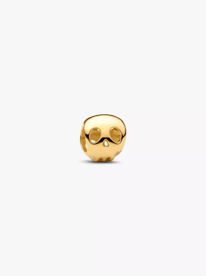 Mini-Charm „Totenkopf“, 14-karätig vergoldet Mini-Charm „Totenkopf“, 14-karätig vergoldet