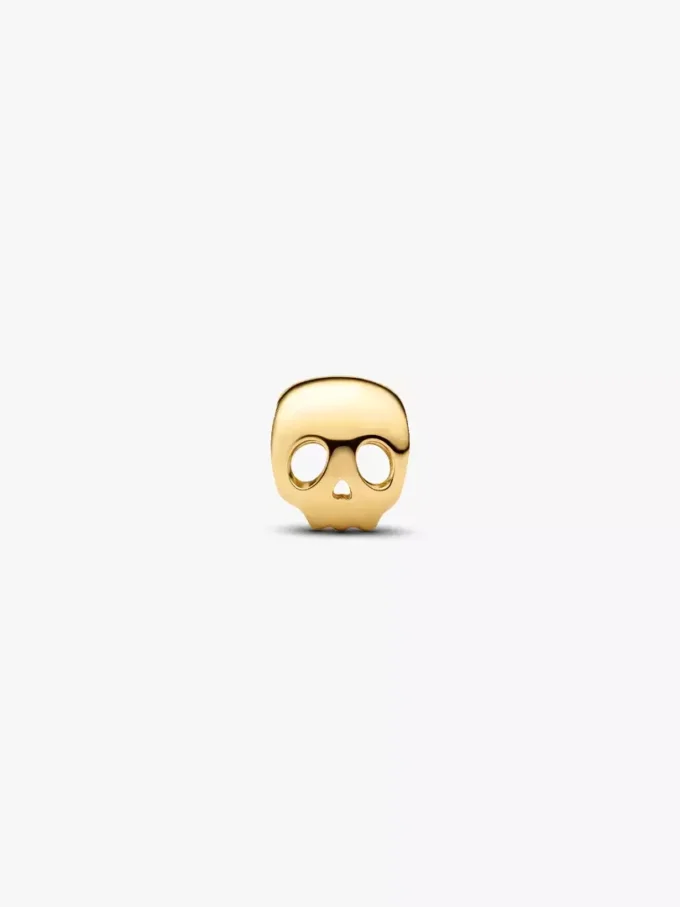Mini-Charm „Totenkopf“, 14-karätig vergoldet Mini-Charm „Totenkopf“, 14-karätig vergoldet