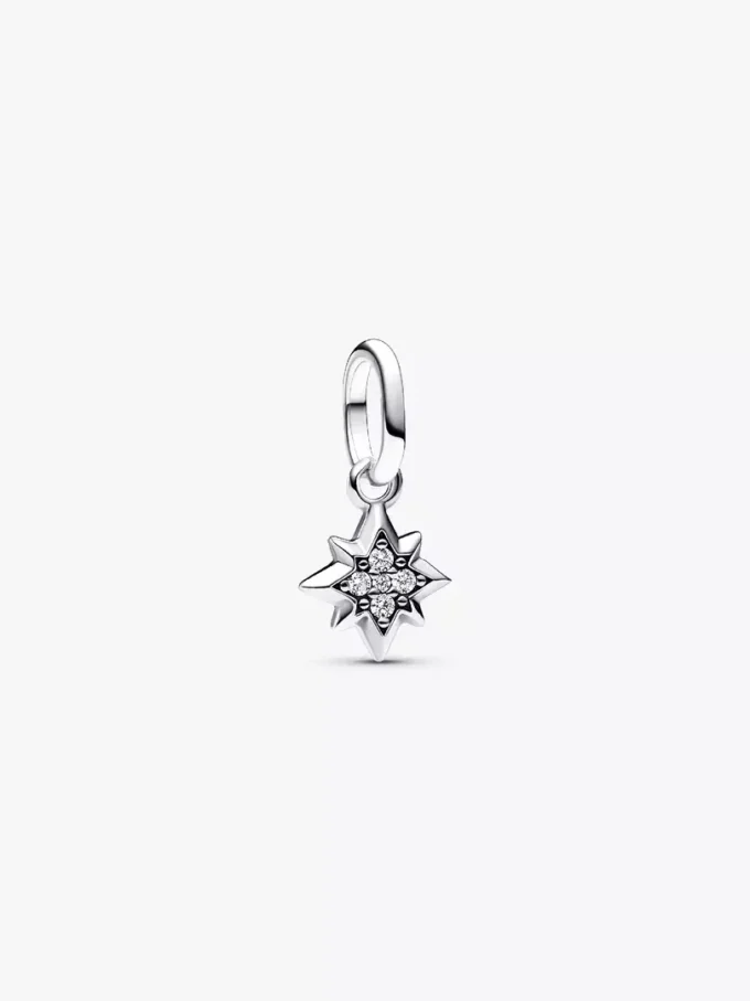Mini-Dangle Charm „Stern“ aus Sterlingsilber Mini-Dangle Charm „Stern“ aus Sterlingsilber