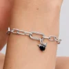 Mini-Dangle Charm „Winged Heart“ aus Sterlingsilber