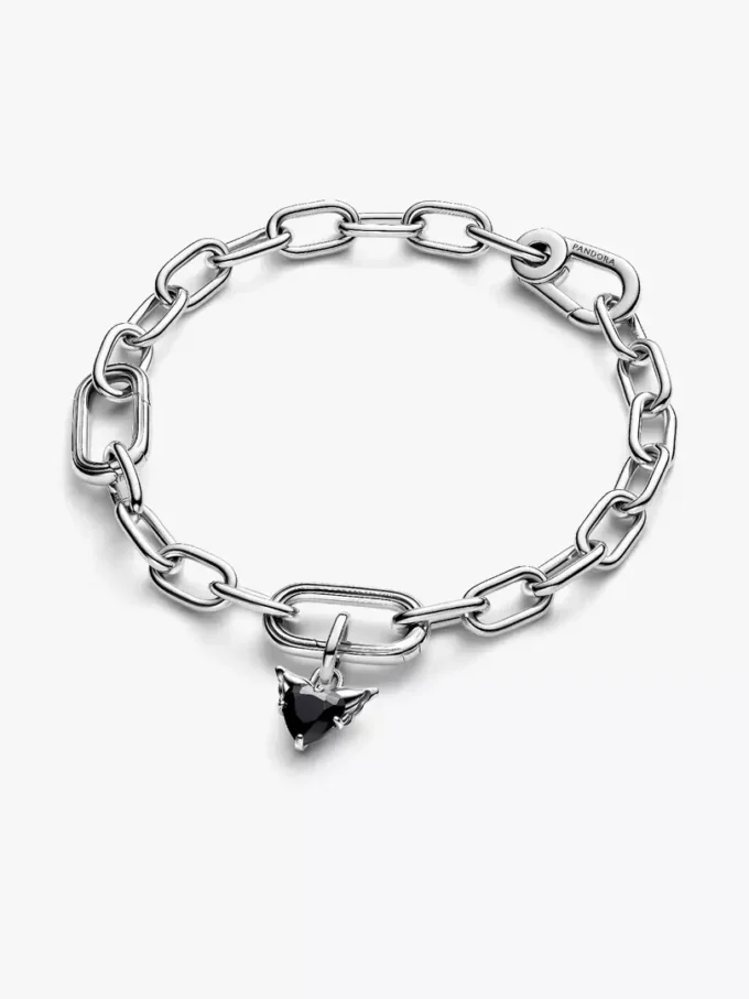 Mini-Dangle Charm „Winged Heart“ aus Sterlingsilber