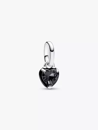 Pandora ME Black Chakra Heart Mini Dangle Charm aus Sterlingsilber