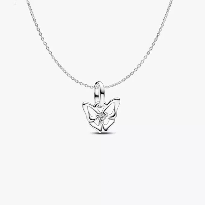 Mini-Schmetterlings-Charm-Halskette, 2er-Set Mini-Schmetterlings-Charm-Halskette, 2er-Set