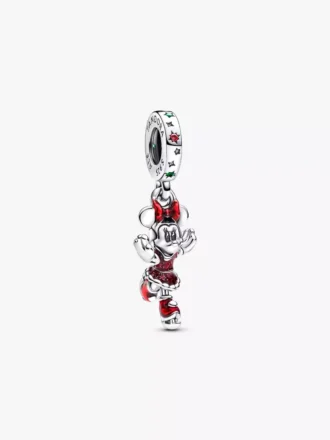Minnie-Maus-Eislauf-Dangle Charm aus Sterlingsilber