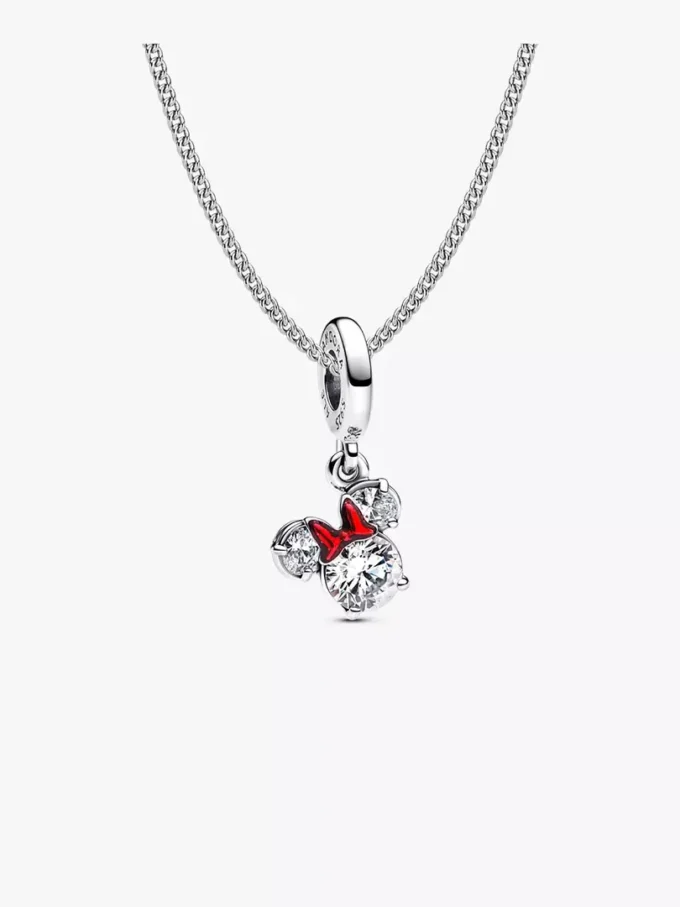 Minnie-Mouse-Weihnachts-Dangle Charm-Halsketten-Set, 2er-Set Minnie-Mouse-Weihnachts-Dangle Charm-Halsketten-Set, 2er-Set