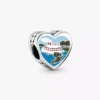 Mississippi-Herz-Charm aus Sterlingsilber