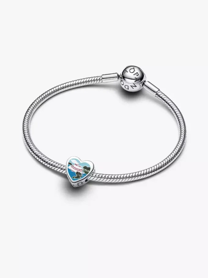 Mississippi-Herz-Charm aus Sterlingsilber
