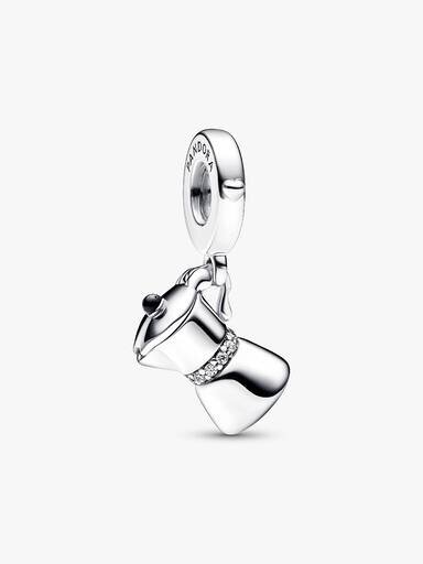 Moka-Kanne-Dangle Charm – Sterlingsilber Moka-Kanne-Dangle Charm – Sterlingsilber