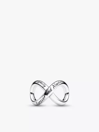 „Forever & Always“ Infinity-Charm aus Sterlingsilber „Forever & Always“ Infinity-Charm aus Sterlingsilber