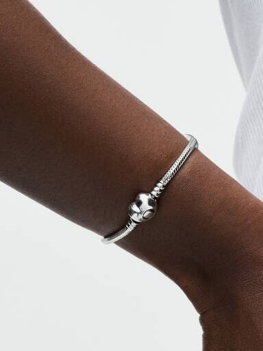 Moments Herz- und Snake Chain-Armband – Sterlingsilber Moments Herz- und Snake Chain-Armband – Sterlingsilber