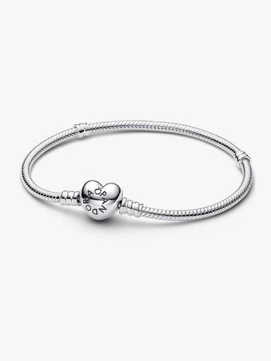 Moments Herz- und Snake Chain-Armband – Sterlingsilber Moments Herz- und Snake Chain-Armband – Sterlingsilber