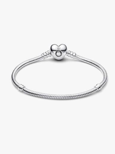 Moments Herz- und Snake Chain-Armband – Sterlingsilber Moments Herz- und Snake Chain-Armband – Sterlingsilber