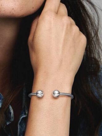 MOMENTS OPEN BANGLE – Sterlingsilber