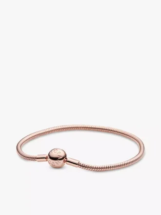Moments-Snake Chain-Armband, 14 Karat Roségold-Beschichtung