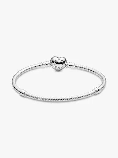 Moments Sparkling Heart & Snake Chain Armband – Sterlingsilber Moments Sparkling Heart & Snake Chain Armband – Sterlingsilber