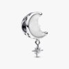 Mond- und Nordstern-Charm – Sterlingsilber