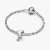 Mond- und Nordstern-Charm – Sterlingsilber