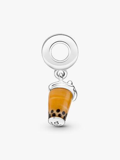 Murano Glass Bubble Tea Dangle Charm – Sterlingsilber Murano Glass Bubble Tea Dangle Charm – Sterlingsilber