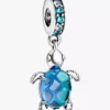 Murano Glass Dangle Charm „Meeresschildkröte“ aus Sterlingsilber