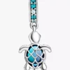 Murano Glass Dangle Charm „Meeresschildkröte“ aus Sterlingsilber