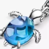 Murano Glass Dangle Charm „Meeresschildkröte“ aus Sterlingsilber