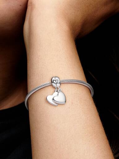 Mutter & Sohn Herz-Dangle Charm – Sterlingsilber Mutter & Sohn Herz-Dangle Charm – Sterlingsilber